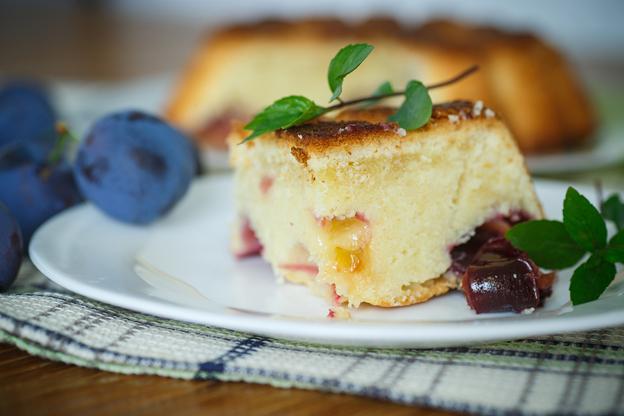 Olive Oil Plum Cake