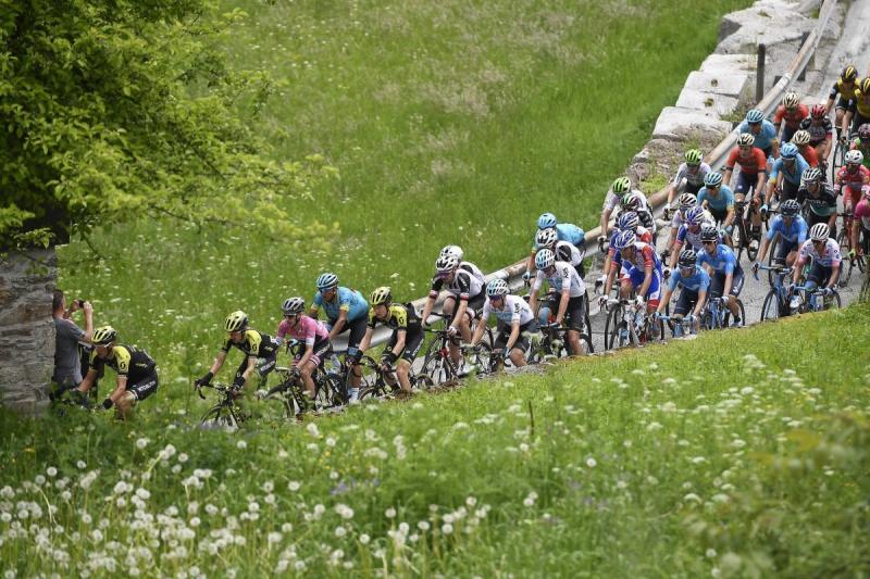 Riders during the Giro d'Italia cycling race