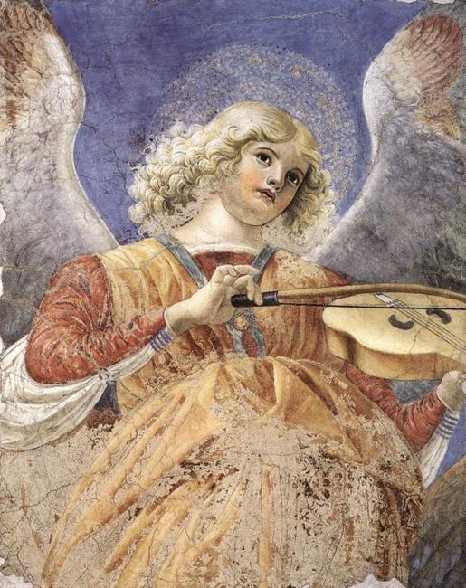 Print Art angel with violin artwork by newest Renaissance artist Melozzo di 16x23