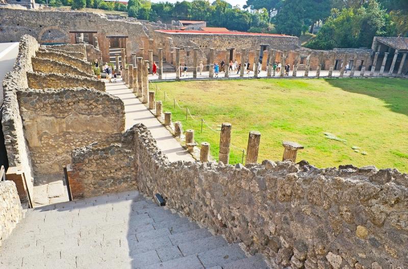 Gladiators area in Pompeii's archeological site