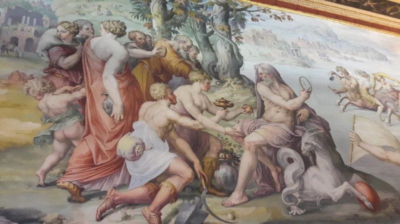 Fresco in the Sala degli Elementi in Palazzo Vecchio
