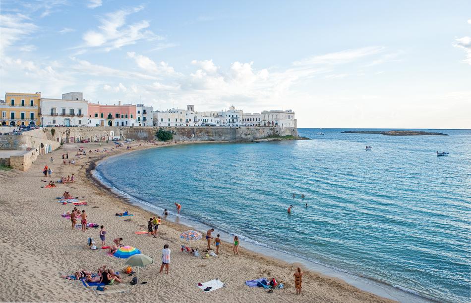 Gallipoli beach Italian beaches by train