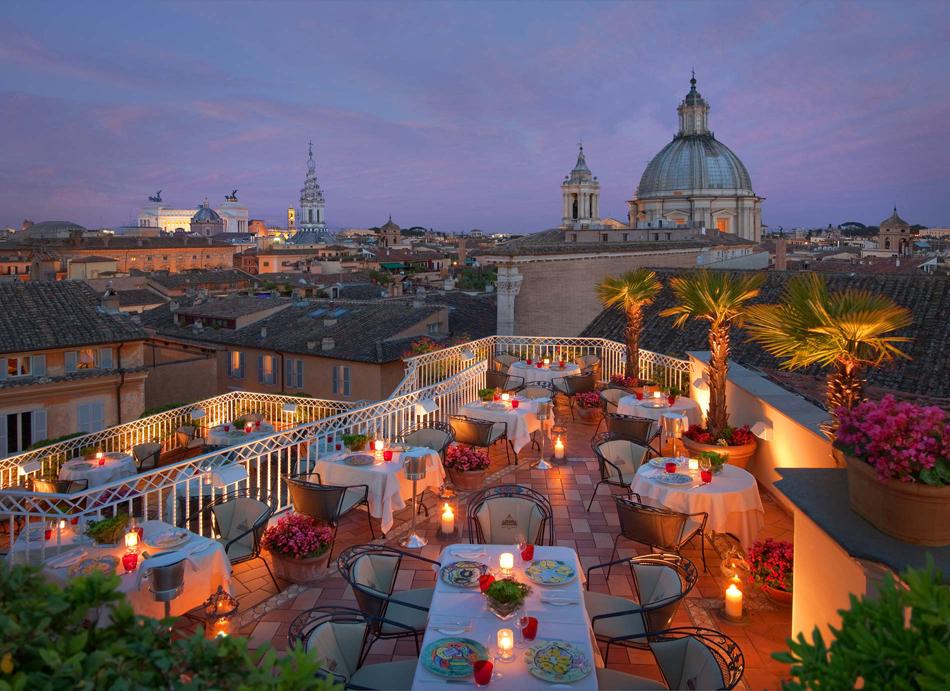 rooftop bars restaurants in Rome