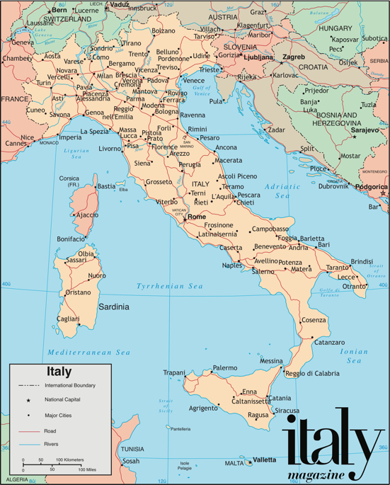 Printable Map Of Italy With Cities And Towns Map Of Italy | Maps of Italy